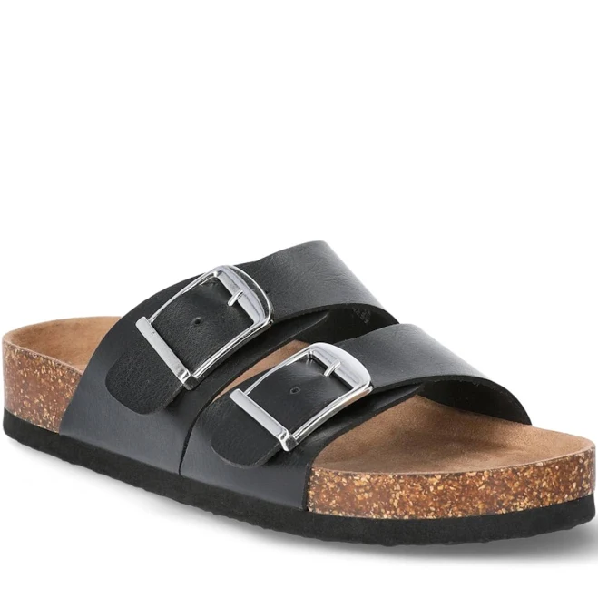shoes Time and Tru Women's Footbed Slide Sandals Walmart $24.98