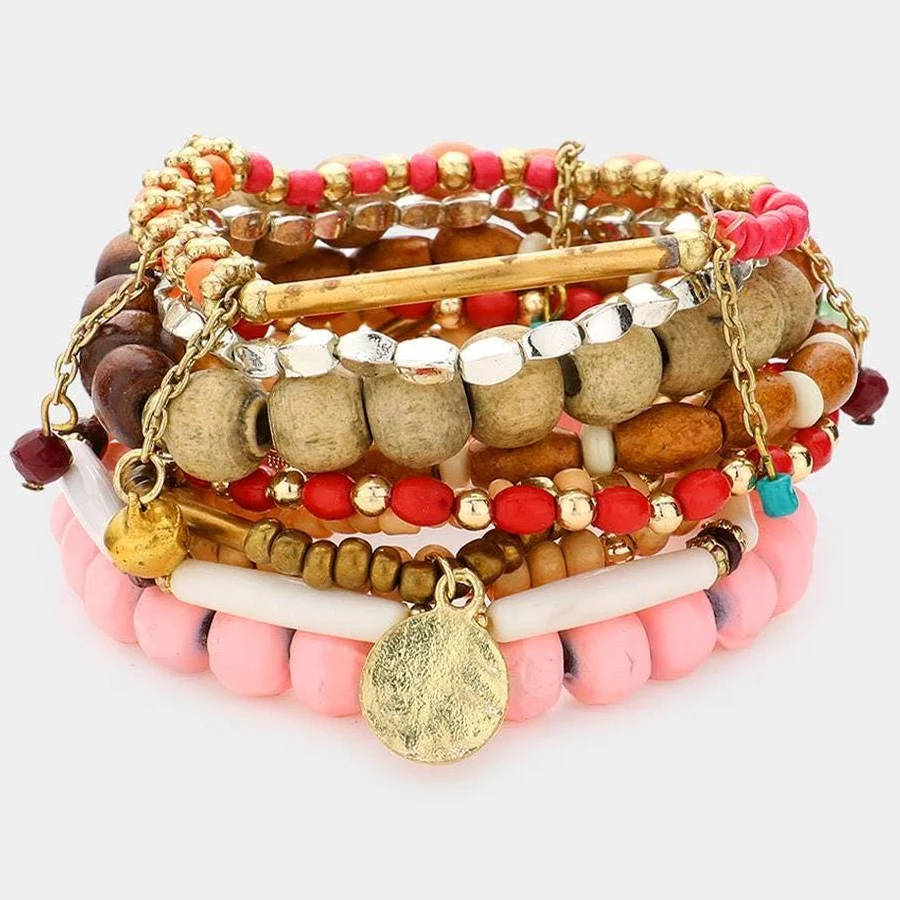 accessory Tribal-Inspired Boho Beaded Bracelet Stack Etsy - Seller $13