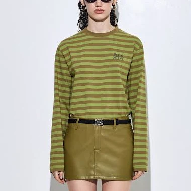 bottom Vegan Leather Mini Skirt De Rococo WW $70