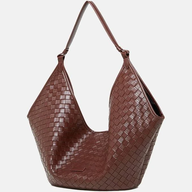 bag Vintage Woven Genuine Leather Hobo Bag RomyTisa $106.99