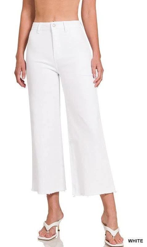 jeans white frayed hem crop jeans M Moon Child Collective $48