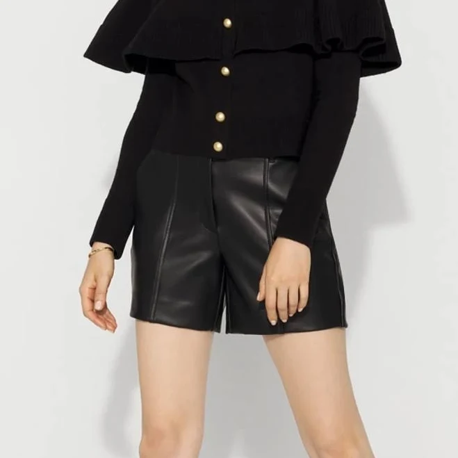 bottoms White House Black Market Women's High-Rise Tailored Faux Leather Shorts White House Black Market $48.99