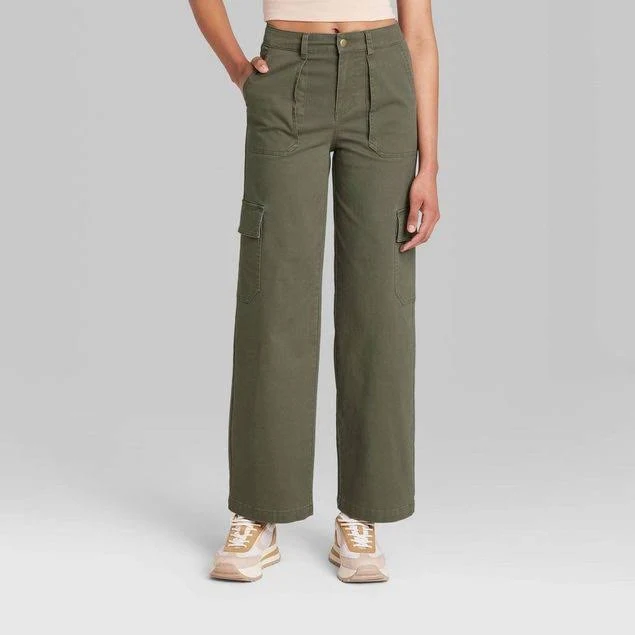 pants Wild Fable Pants & Jumpsuits | Wild Fable Olive Green Cargo Pants High Rise Utility Xxl | Color: Green | Size: Xxl | Jessbee775's Closet Poshmark $16