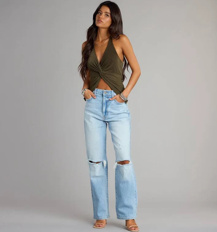 jeans Windsor High-Rise Distressed Boyfriend Jeans Windsor $42.9