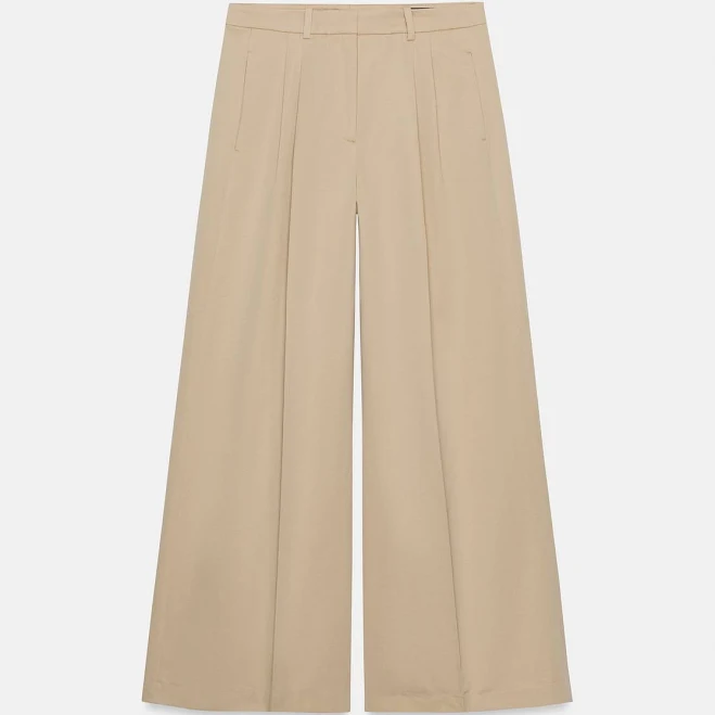 pants Woman Zara Zw Collection Pleated Wide Leg Pants Zara USA $79.9