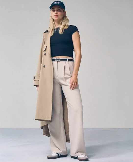 pants Women's Abercrombie & Fitch A&F Sloane Tailored Wide Leg Pant Abercrombie & Fitch $26.97