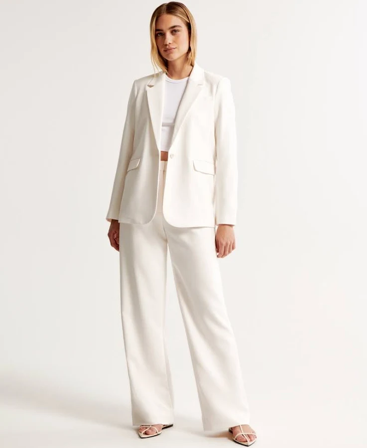 bottoms Women's Abercrombie & Fitch A&F Sloane Tailored Wide Leg Pant Abercrombie & Fitch $90