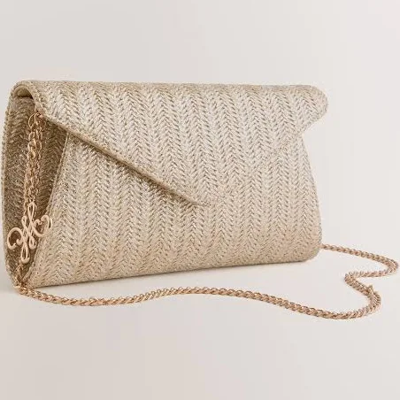 bag Women's Metallic Raffia Clutch Bag Next USA $58