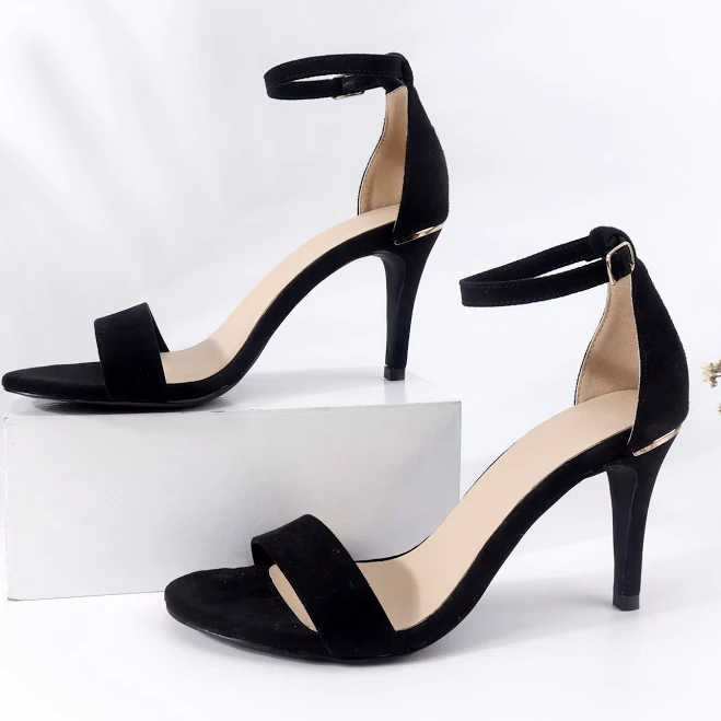 shoes Women's Minimalist Stiletto Faux Suede Heeled Sandals Shein $21.7