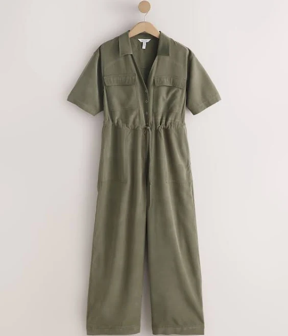 romper Women's Next Short Sleeve Utility Wide Leg Jumpsuit Next USA $117
