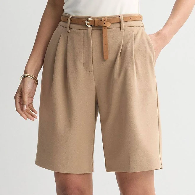 shorts Women's Nine West Tailored Bermuda Shorts, Size: XL, Beige Kohl's $34.99