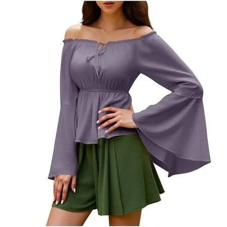 top Women's Off Shoulder Peasant Top Walmart - APEXFWDT $9.27