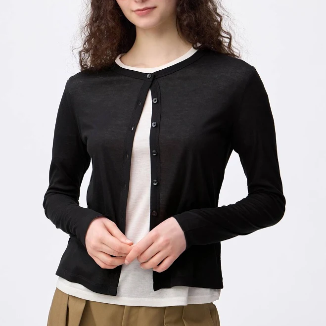 top Women's Soft Sheer Cardigan GU USA $19.9
