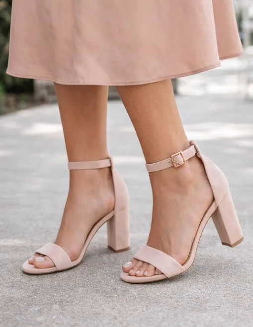 shoes Women's Suede Block Heel Ankle Strap Sandal House of Dazzle Boutique $39