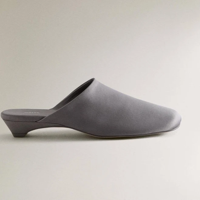 shoes Zara Home Sateen Heeled Mules Zara Home US $49.9