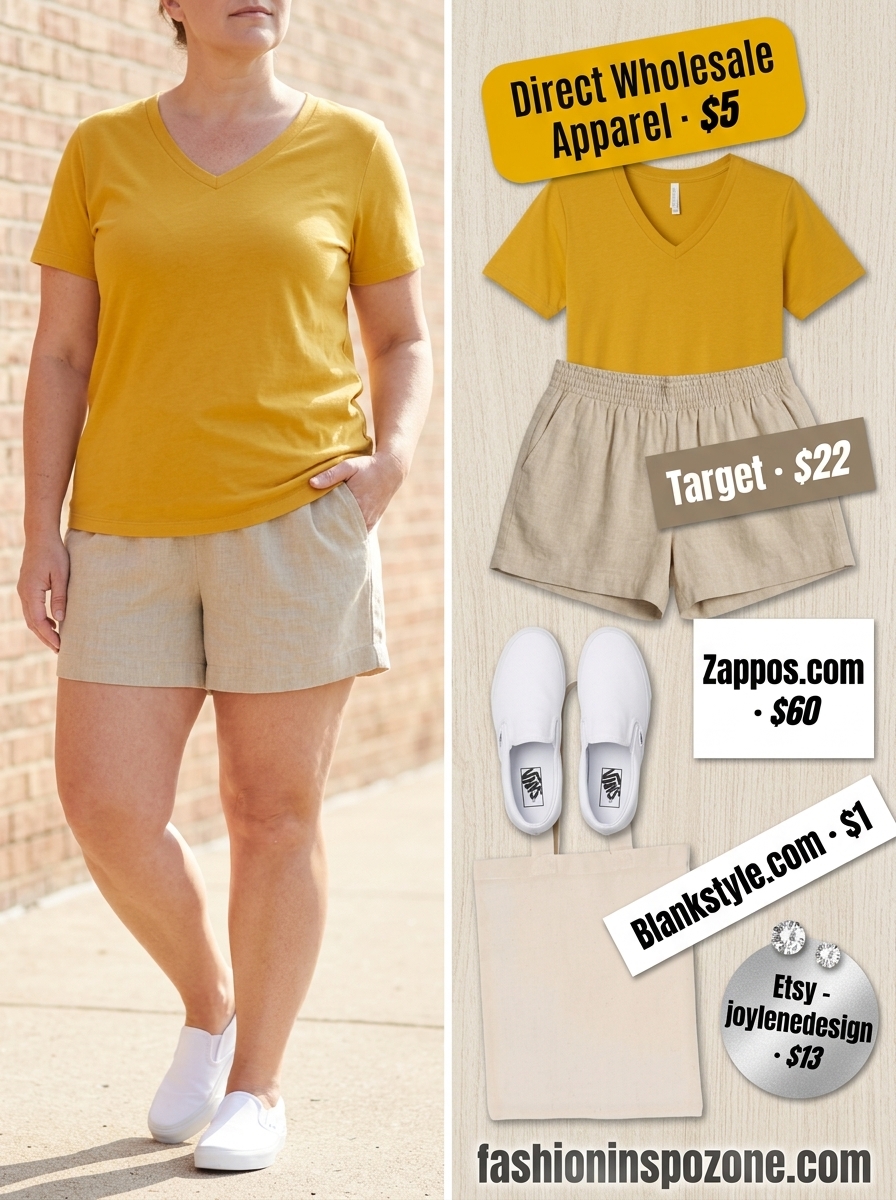 summer V Neck outfits for women 2026 outfit idea - fashion styling inspiration