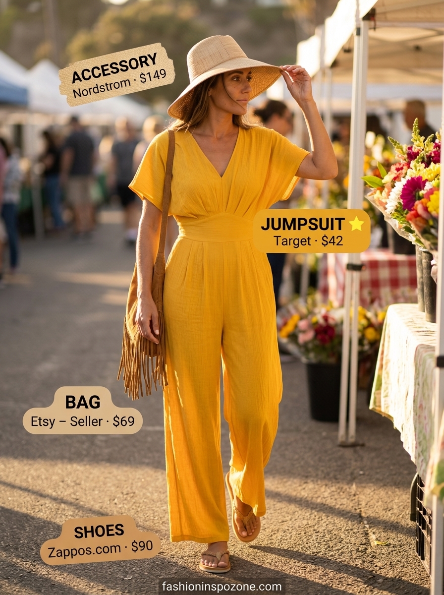 Bohemian multi-color floral wide leg jumpsuit for women 2026, ideal for festivals and beach vacations.