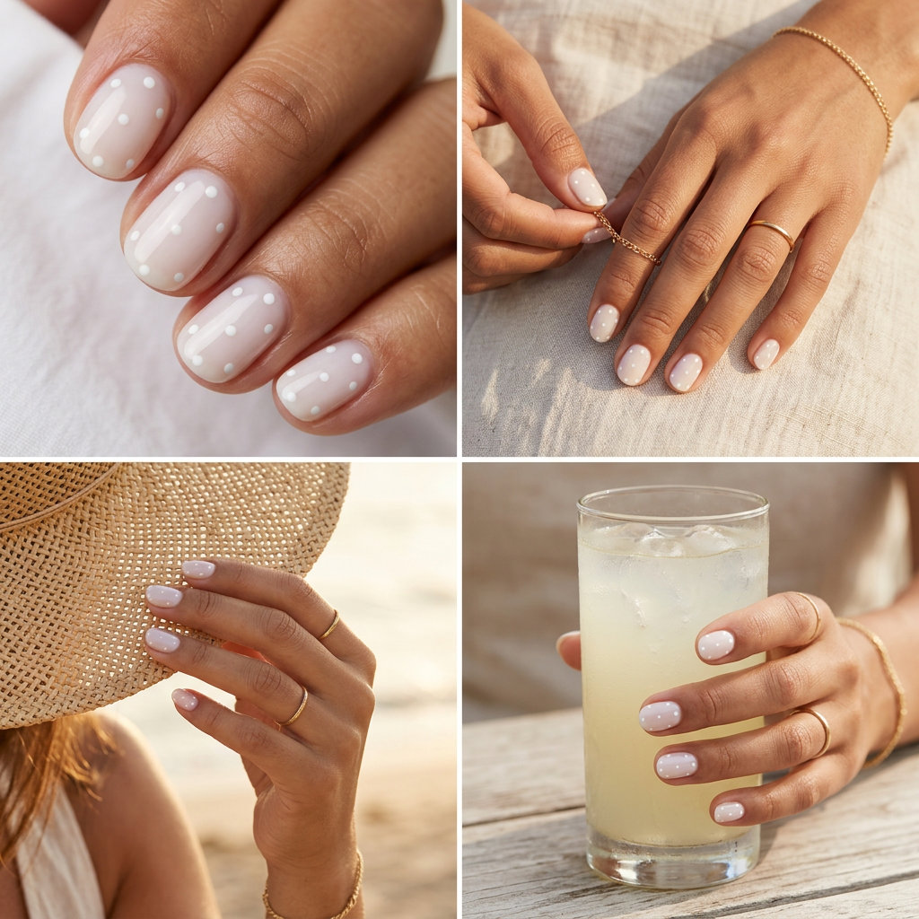 Dainty Milky Dot Oval nails: clean girl, ethereal, minimalist for daily wear and office chic. June nails ideas - summer ideas 2026.