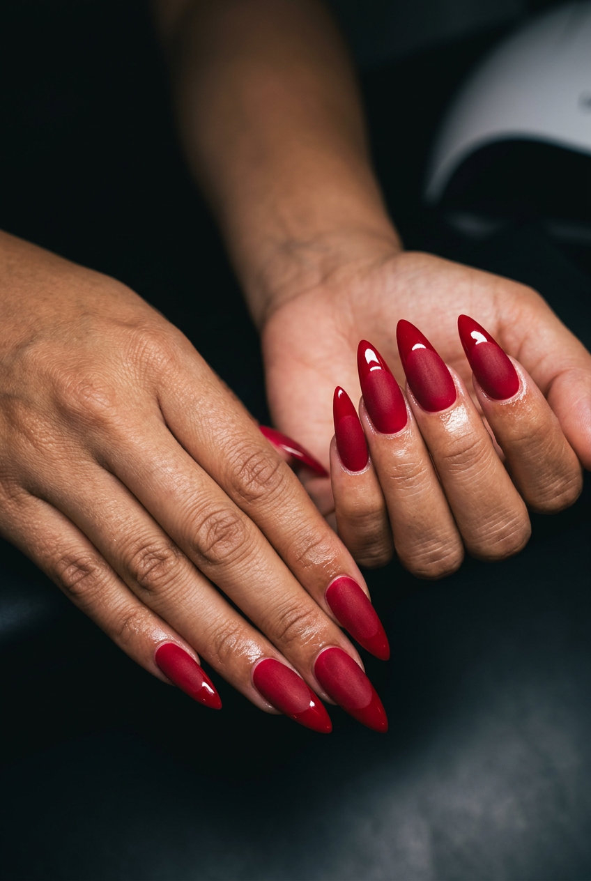 Velvet Luxe Cherry nails: sultry, luxurious, sophisticated for nights out and cocktail parties. June nails ideas - summer ideas 2026.