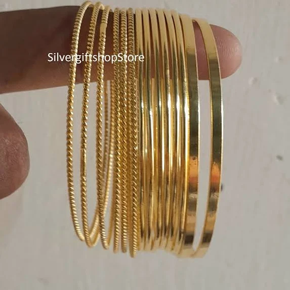 accessory 14 Gold Filled Stacking Bangles Etsy - SilvergiftshopStore $25.8