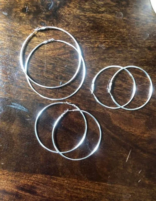 accessory 925 Sterling Silver Oversized Hoop Earrings Etsy - Seller $23.34