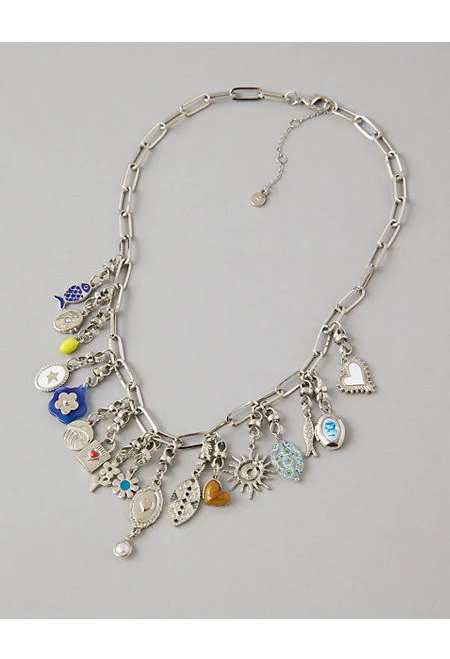 accessory AE Men's Silver Adjustable Charm Necklace American Eagle Outfitters $19.95
