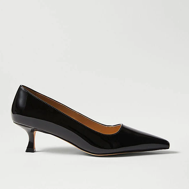heels Ann Taylor Women's Patent Nip Toe Kitten Heel Pump Ann Taylor $65.99
