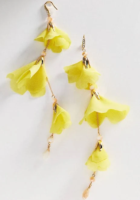accessory Anthropologie Cascading Floral Drop Earrings Anthropologie $58