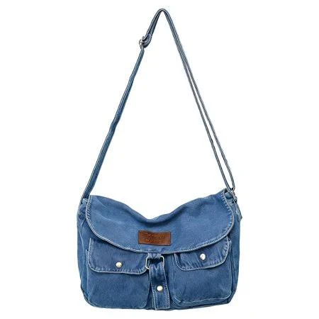 bag Aomrcol Denim Crossbody Bags for Women,Shoulder Bag with Adjustable Strap,Vintage Casual Denim Bag,Women's Crossbody Handbags,Blue, Size: Large Walmart - xinyingxin $17
