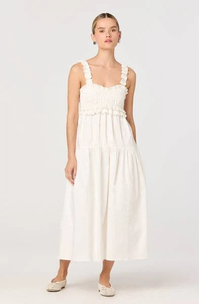 dress Astr The Label Orenthia Ruffle-Strap Smocked Cotton Maxi Dress ASTR the Label $123.97