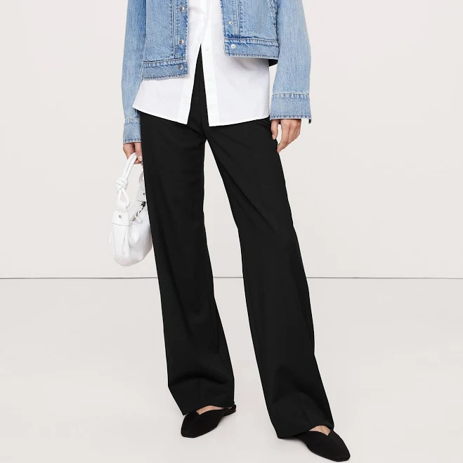 pants Banana Republic Women's High-Rise Modern Straight Italian Wool Pants Banana Republic $198