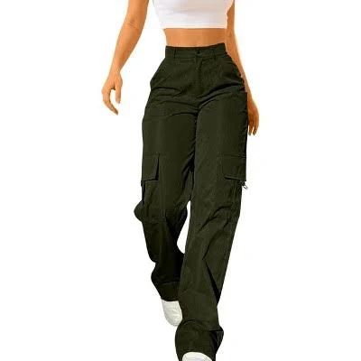 cargo pants Coolmee Women's High-Waisted Baggy Wide-Leg Cargo Pants Target $35.99