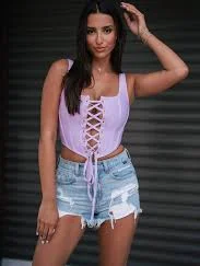corset top Couture Lace Up Corset Top (Lilac) Southern Alternative $56