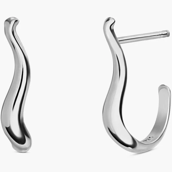 accessory Dainty Wave Stud Earrings Oak and Luna $80