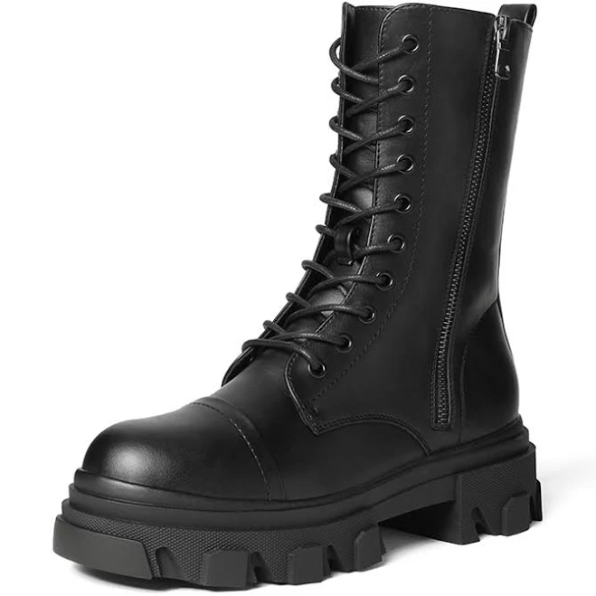 shoes Dream Pairs Mid Calf Combat Boots Dream Pairs $49.99