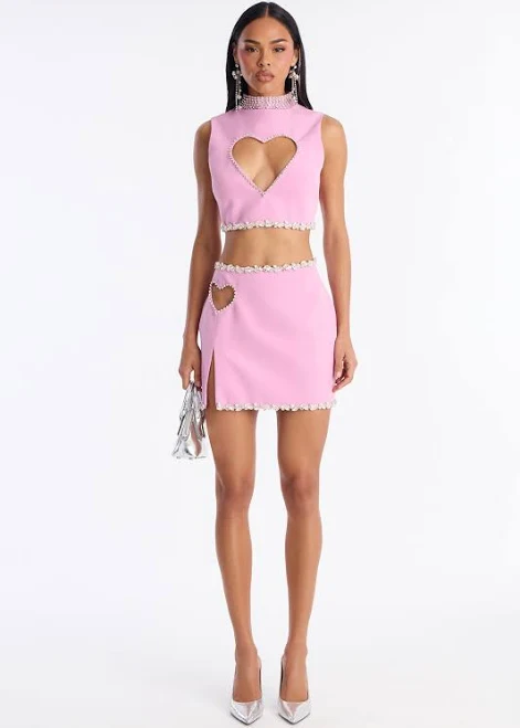 outfits Fashion Nova Cut Out Sleeveless Blouse Mini Skirt Set Fashion Nova $44.99