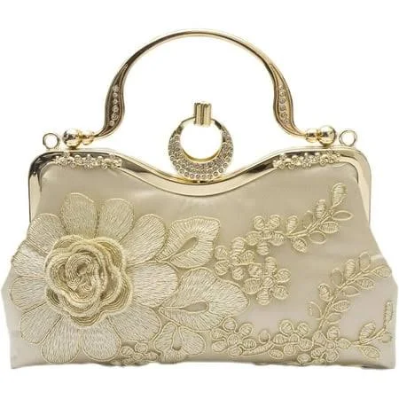 bag Floral Embroidery Vintage Evening Bag Walmart - esunarty Direct $28.99