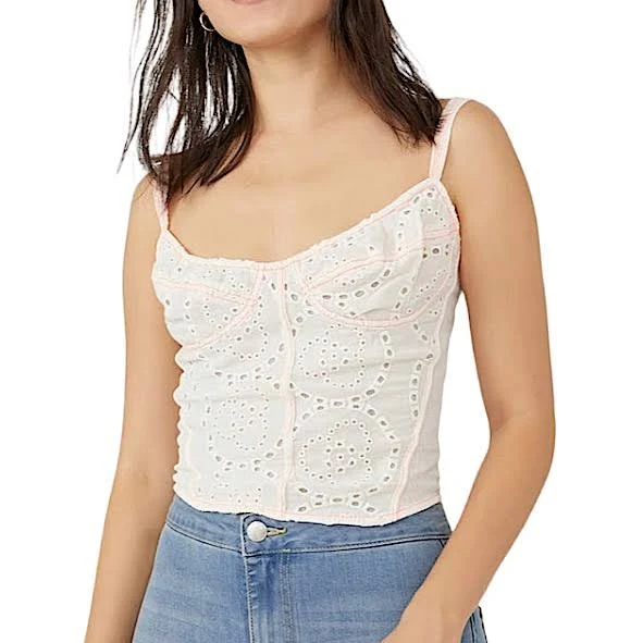 corset top Free People Tops | Free People Cotton Eyelet Corset Top | Color: White | Size: M | Gj_Closet's Closet Poshmark $22