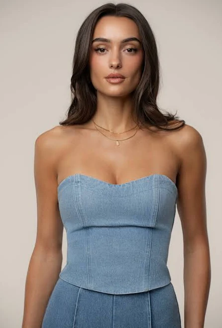 corset top Jluxlabel Premium Cotton Denim Corset jluxlabel.com $67
