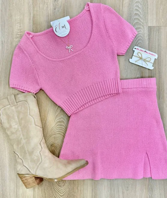 two piece set Knit Top/Skirt Set Elm Boutique $24.99