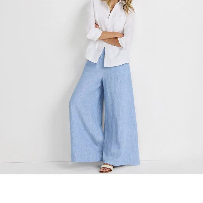pants Lands' End Women's Linen High Rise Palazzo Pants Lands' End $62.97