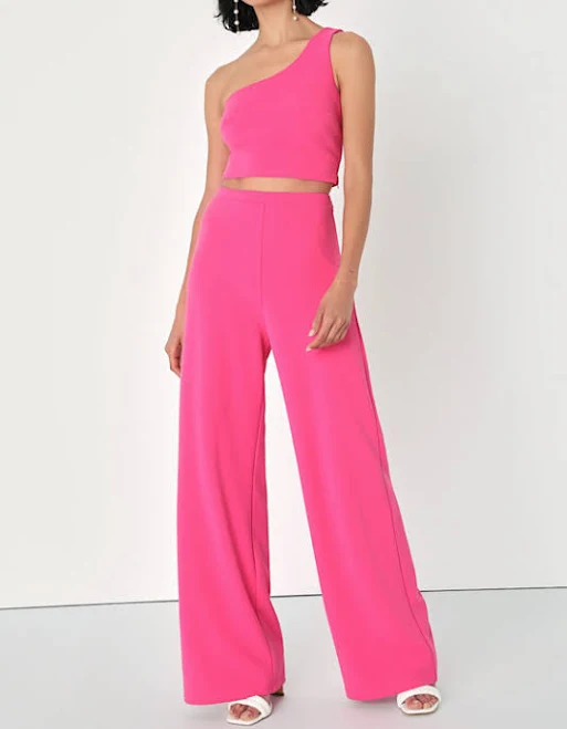 outfits Lulus One-Shoulder Two-Piece Jumpsuit Lulus $79
