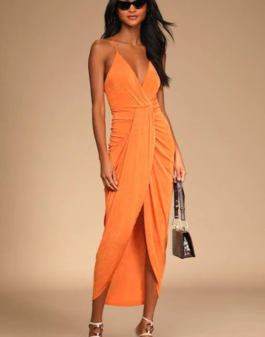 dress Lulus Surplice Midi Dress Lulus $59