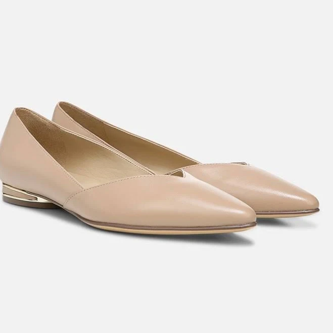 shoes Naturalizer Havana Flat Ballet Flats, Barely Nude Leather, 8.5 Wide | Pointed Toe Naturalizer $135