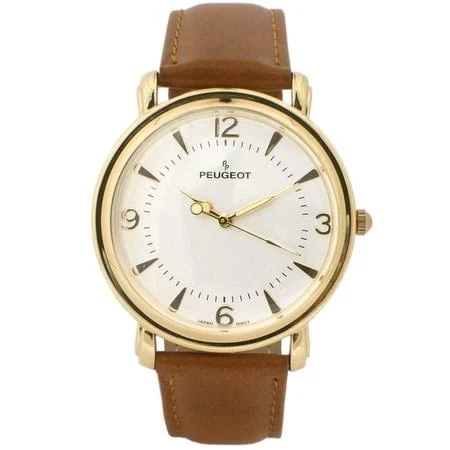 accessory Peugeot Men's Slim Retro Design Stainless Steel Watch with Calf Skin Leather Strap Walmart - VTC Direct $64.99
