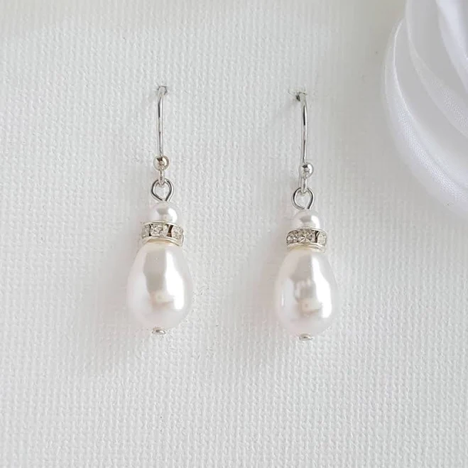 accessory Poetry Designs Dainty Pearl Earrings Poetry Designs $33.8