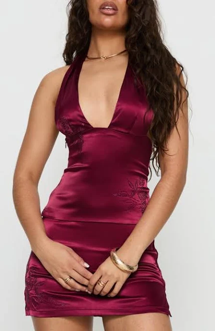 top Princess Polly Hotstone Plunge Neck Halter Top Nordstrom $55