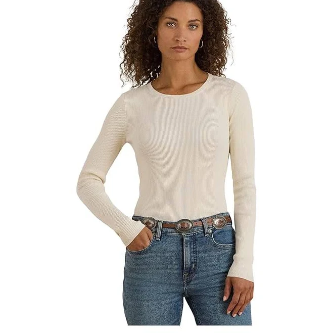 top Ralph Lauren Women's Rib-Knit Cotton-Blend Crewneck Sweater Zappos.com $57.5