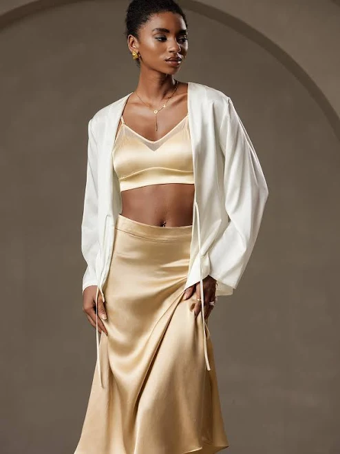 outerwear SilkSilky Women's Silk Kimono Wrap 19-Momme SilkSilky $87.95
