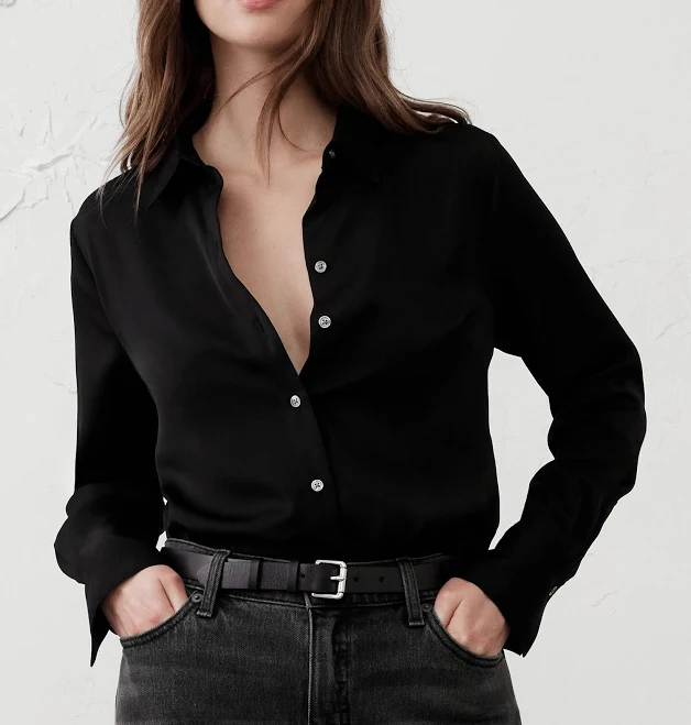 top Silky Classic Shirt Banana Republic Factory $56